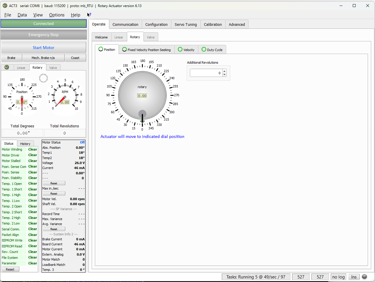 User-configurable firmware for 2G Engineering actuators